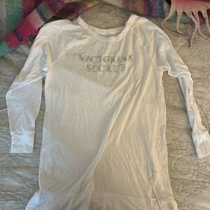 Victoria's Secret Cream Long Sleeve Shirt